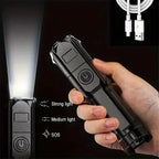 1/2PCS USB COB Keychain Work Light Flashlight Super Bright Emergency Light,Bottle Opener,With Magnetic Base For Outdoor Camping