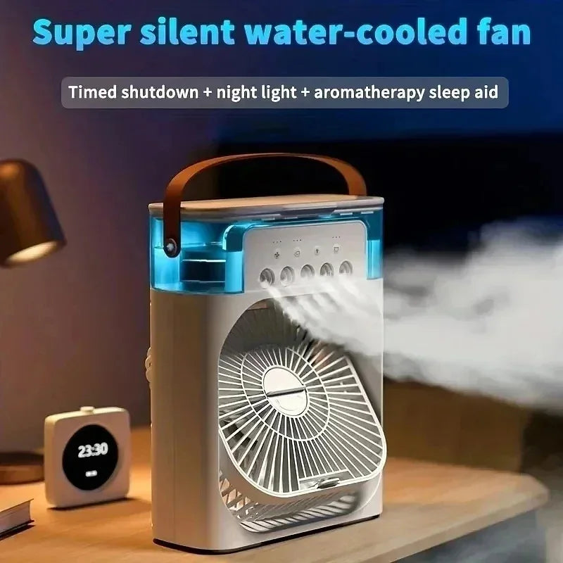 Portable 3 In 1 Fan AIr Conditioner Household Small Air Cooler LED Night Lights Humidifier Air Adjustment Home Fans Dropshipping