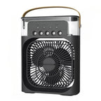 Cooling fan 3-in-1 portable desktop humidifier USB mini air conditioner night light mist suitable for home and office use