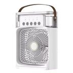 Cooling fan 3-in-1 portable desktop humidifier USB mini air conditioner night light mist suitable for home and office use