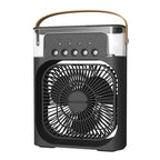 Summer Cooling Fan 3 In 1 Portable Desktop Humidifier USB Mini Air Conditioners Night Light Water Mist For Home, Office