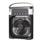 3 In 1 Summer Cooling Fan Portable Desktop Humidifier USB Mini Air Conditioners Night Light Water Mist For Home Or Office